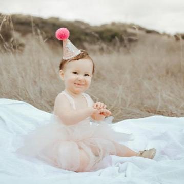 Peach and Pink Party Hat