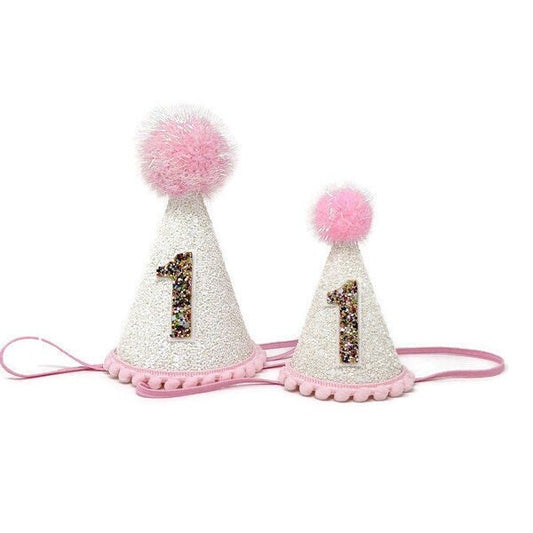 White and Pink  Hat