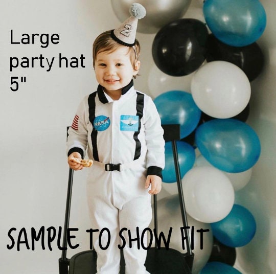 Gray and Navy Party Hat