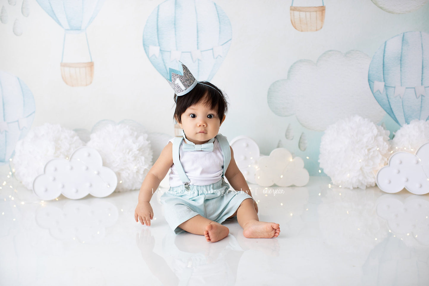 Silver and Baby Blue Crown