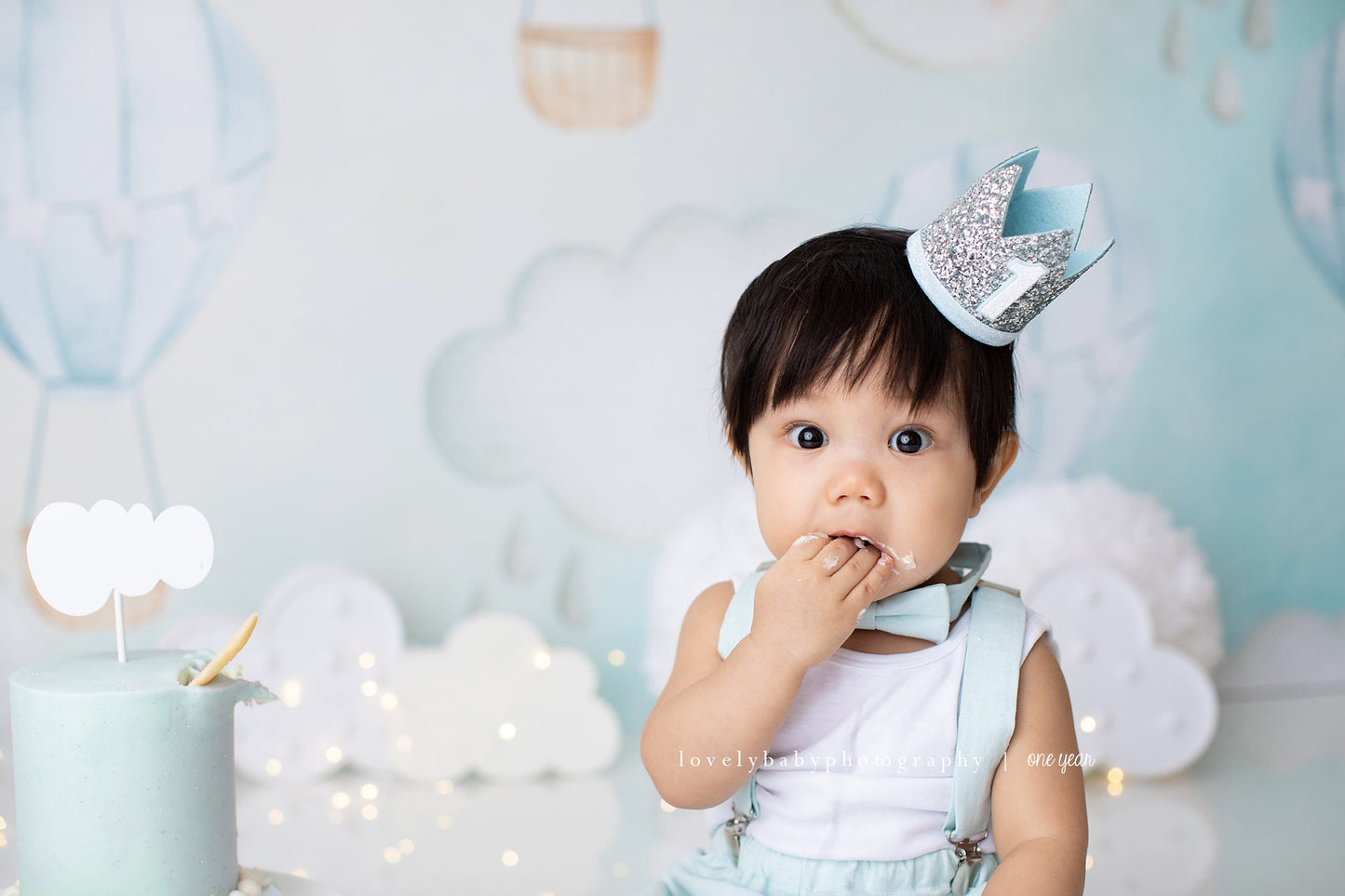 Silver and Baby Blue Crown
