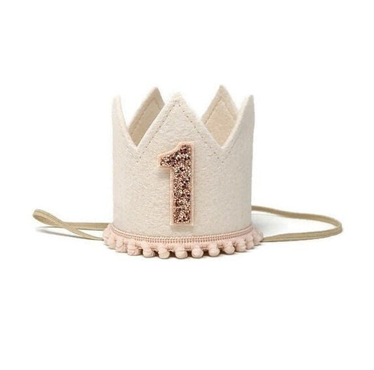 Linen and Rose Crown