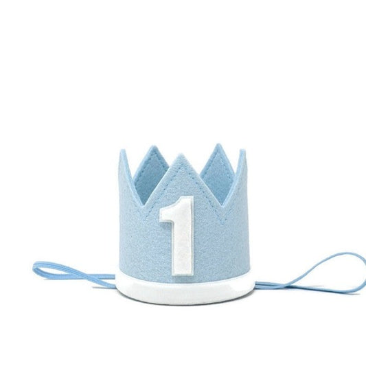 Baby Blue Felt Crown