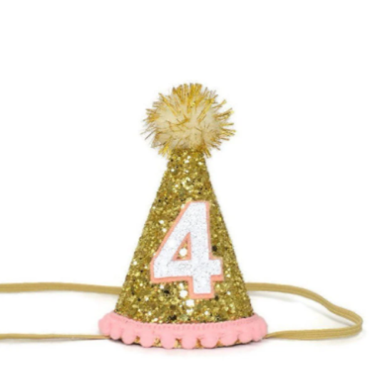 Gold Glitter Party Hat