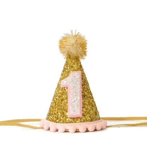 Gold Glitter Party Hat