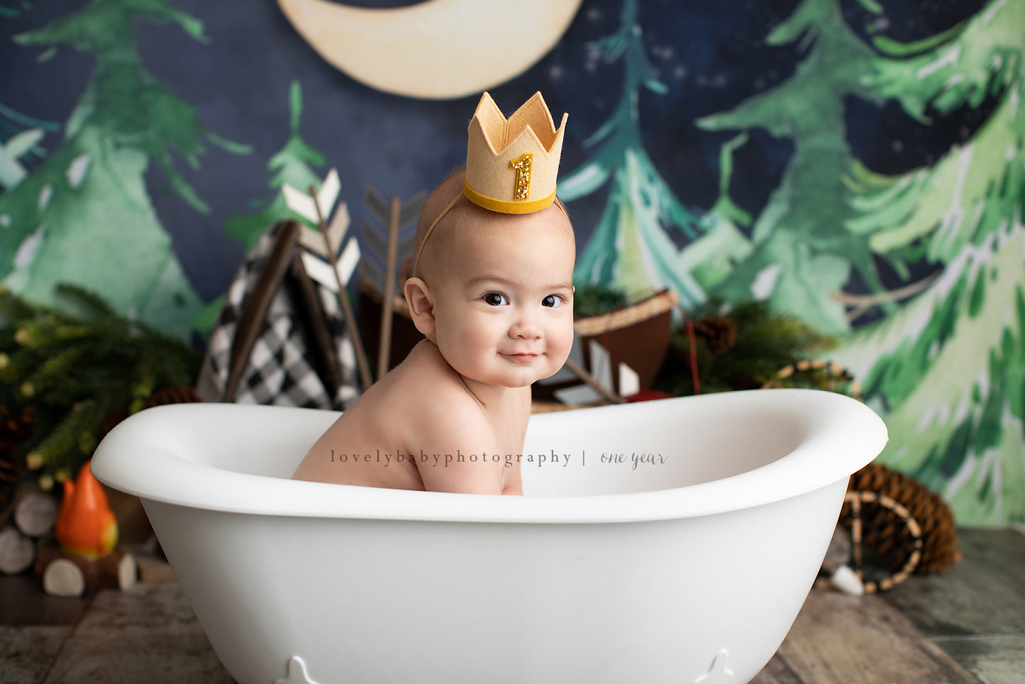 Beige Felt Crown