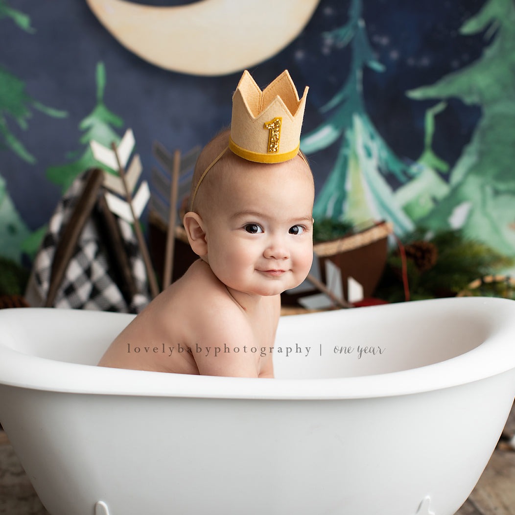 Beige Felt Crown