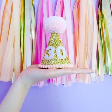 Gold and Pink Party Hat