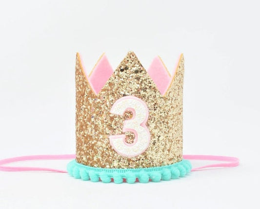 Pale Gold, Pink and Aqua Crown