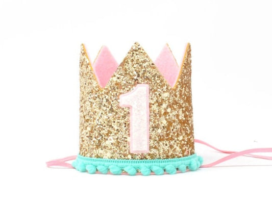 Pale Gold, Pink and Aqua Crown