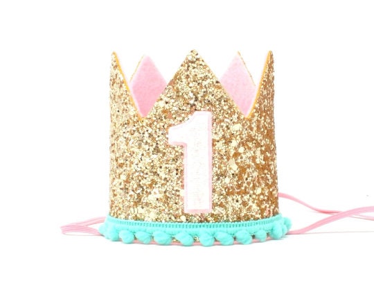 Pale Gold, Pink and Aqua Crown