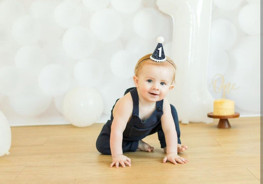 Boy First Birthday Party Hat, Birthday Party Hat, Navy Blue Party Hat, Little Blue Olive, Party Hat