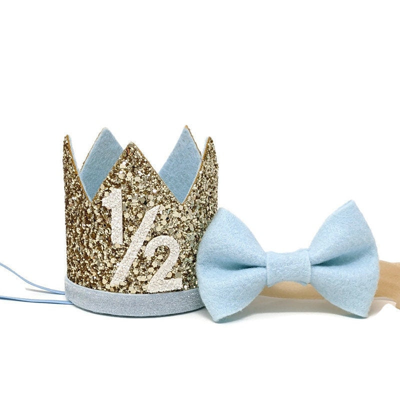 Pale Gold and Baby Blue Crown