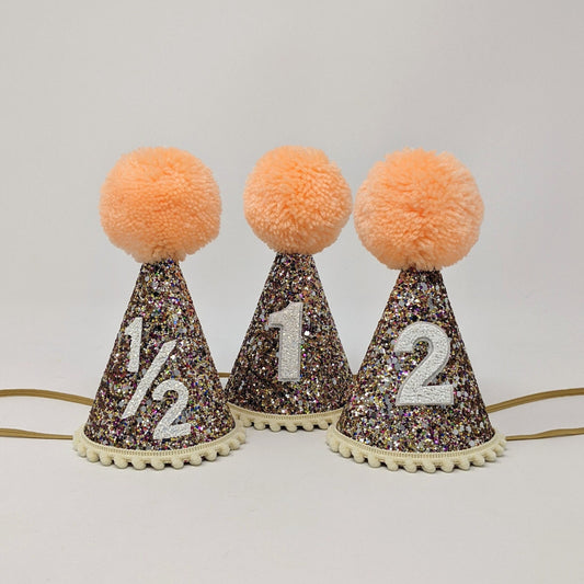 Confetti and Peach Party Hat