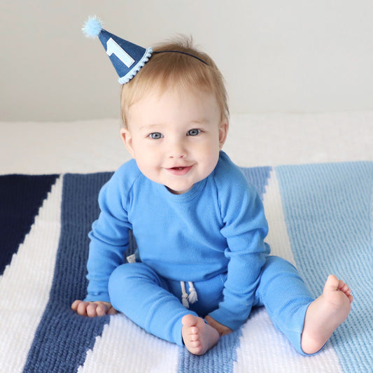 Denim Blue Birthday Party Hat, Birthday Party Hat, Boys first birthday, Denim Blue Party Hat, Little Blue Olive, Felt Party Hat