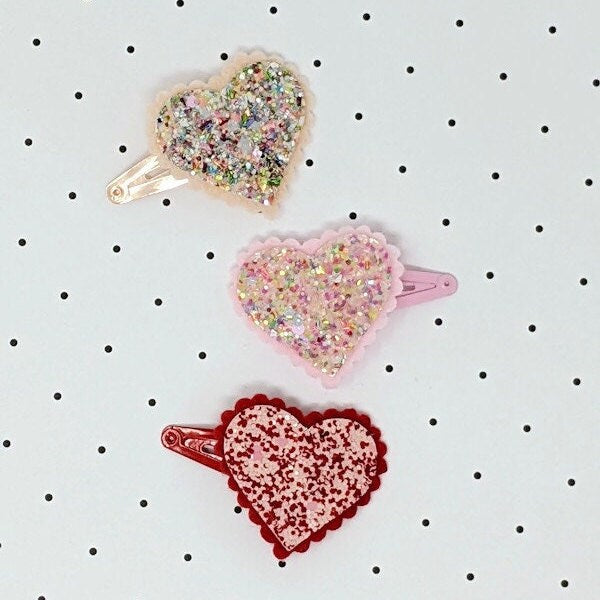 Heart Hair Clips