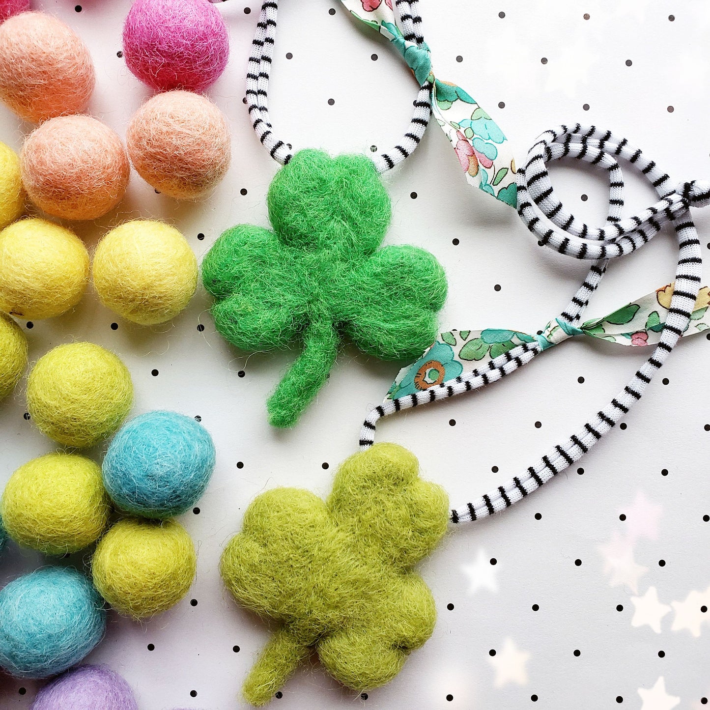 Felt Shamrock Necklace