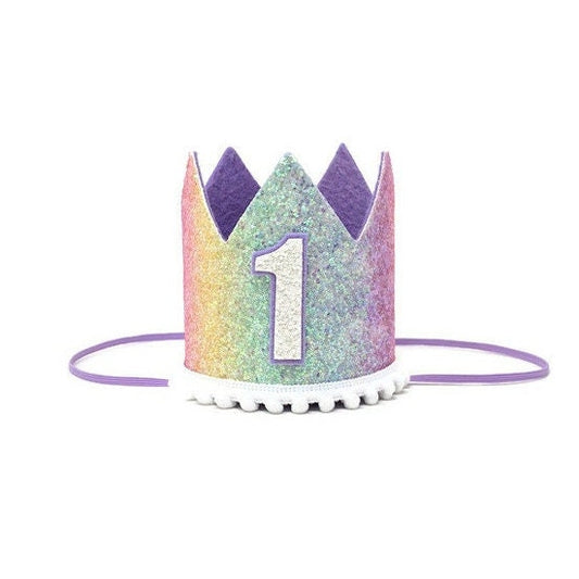 Ombre Rainbow and Lavender Crown