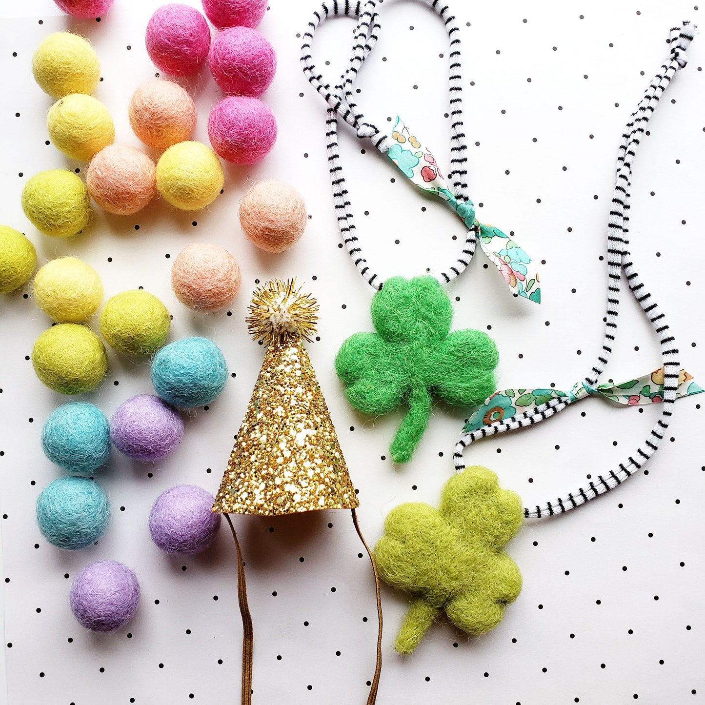 Felt Shamrock Necklace