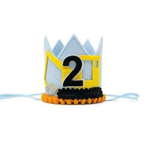 Excavator Birthday Crown