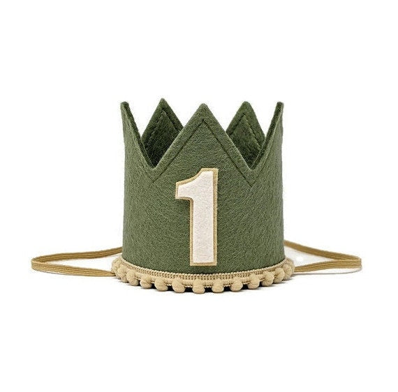 Olive Green and Beige Crown