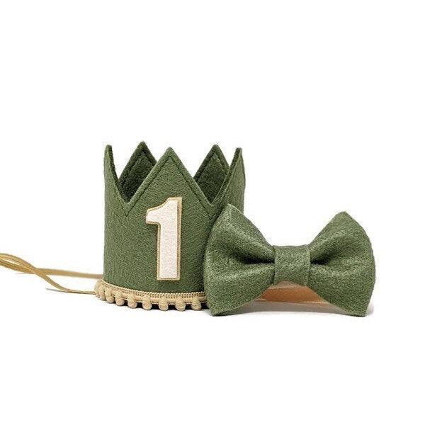 Olive Green and Beige Crown