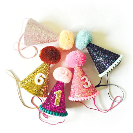 Design your own - Large Pet Glitter Party Hat