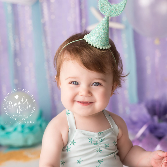 Mint Mermaid Party Hat