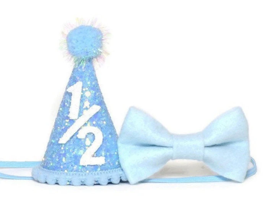Baby Blue Glitter Party Hat