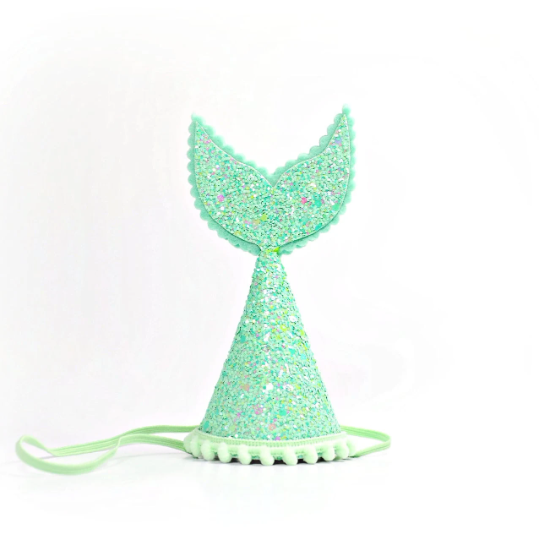 Mint Mermaid Party Hat