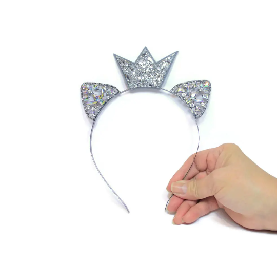 Metal Kitty Ears with Jewels