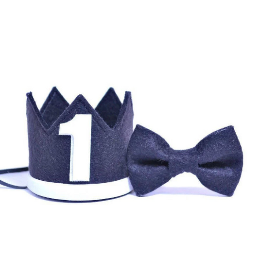 Navy Felt Crown